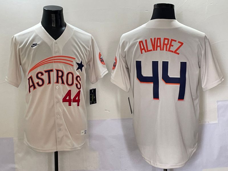 Men Houston Astros #44 Alvarez Cream Five generations Joint Name 2025 Nike MLB Jersey style 2->houston astros->MLB Jersey